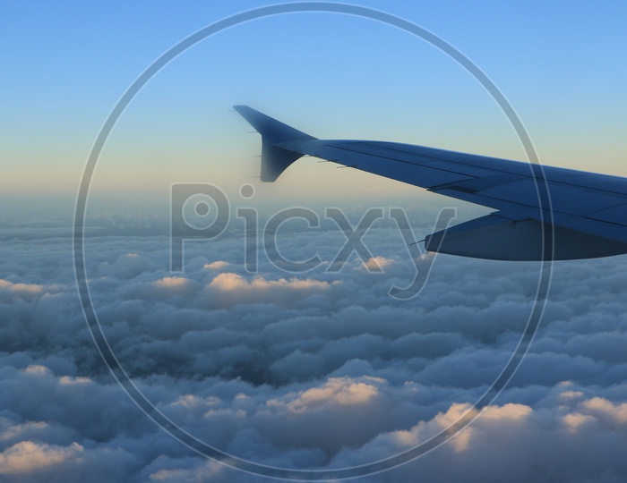 Beautiful clouds captured from flight window
