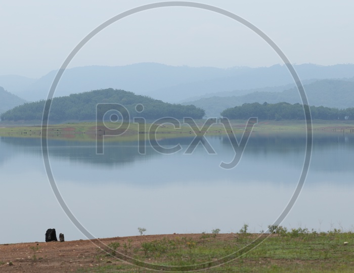River and hills at Parambikulam tiger reserve
