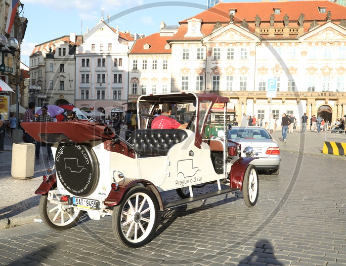 Old antique Cars In Prague