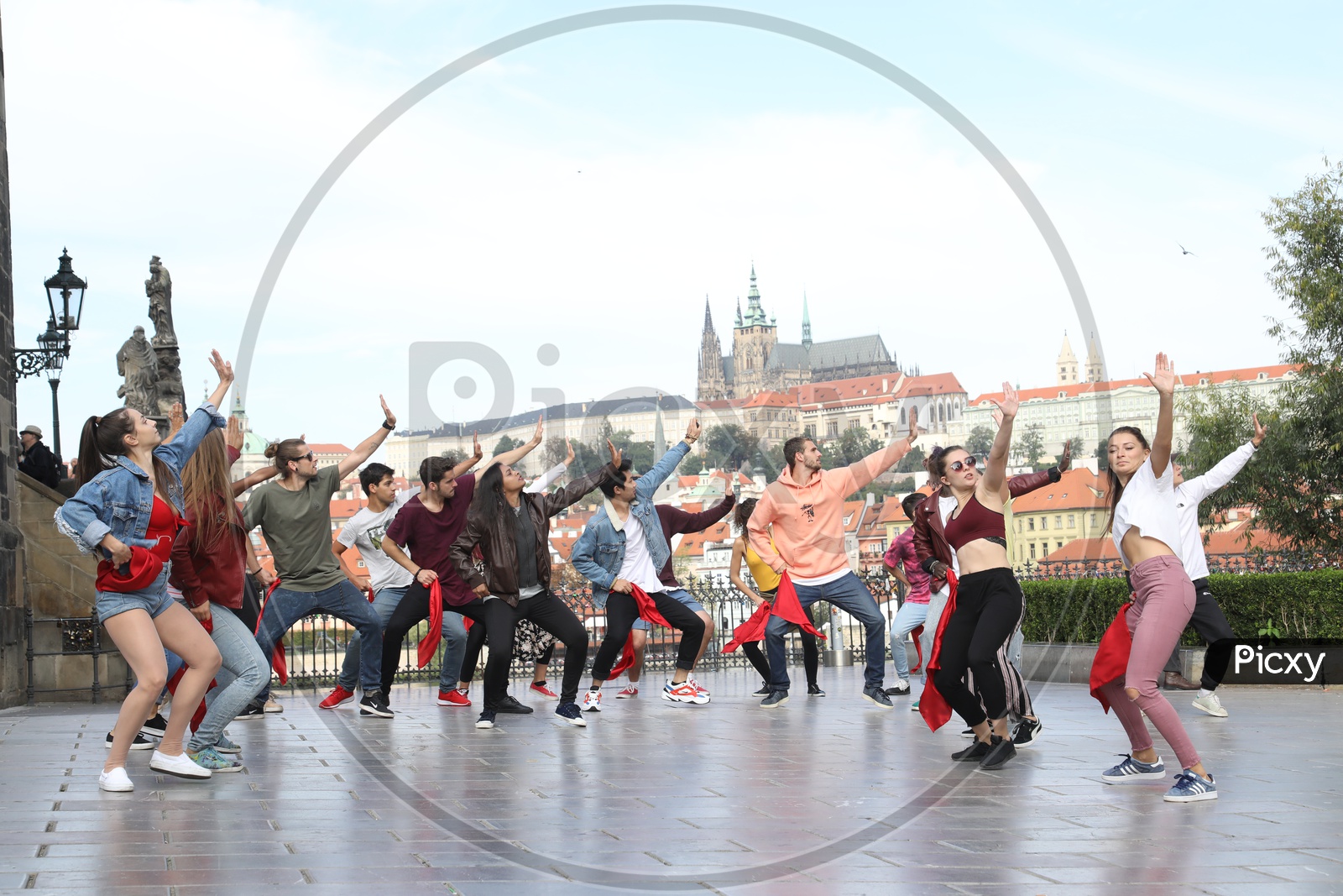 Street Dancers Dancing In a Street