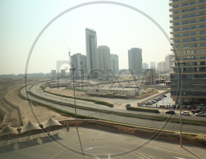 Aerial View Of Roads in Dubai