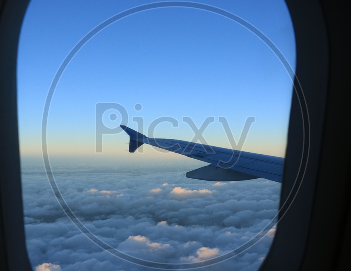 Beautiful clouds from flight window
