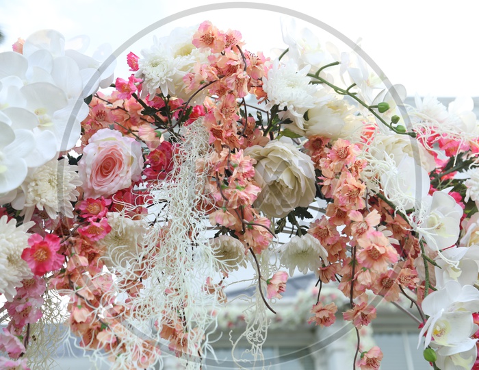 Fresh Flowers Decorations for  Wedding Backdrop