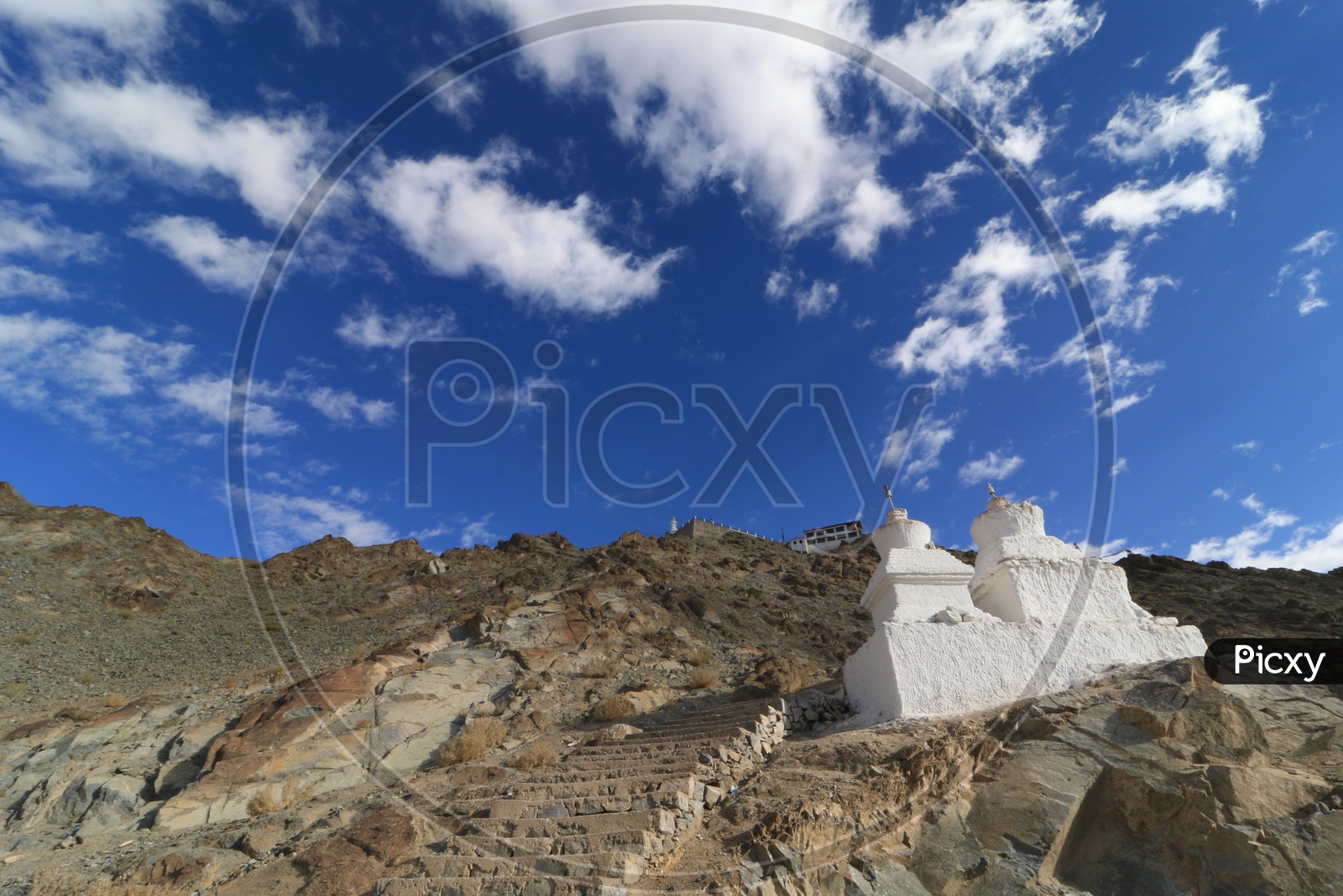 Steps to Thiksey Monastery in Leh