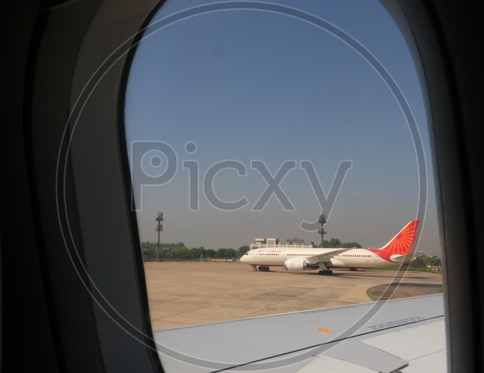 Air India aeroplane in an airport