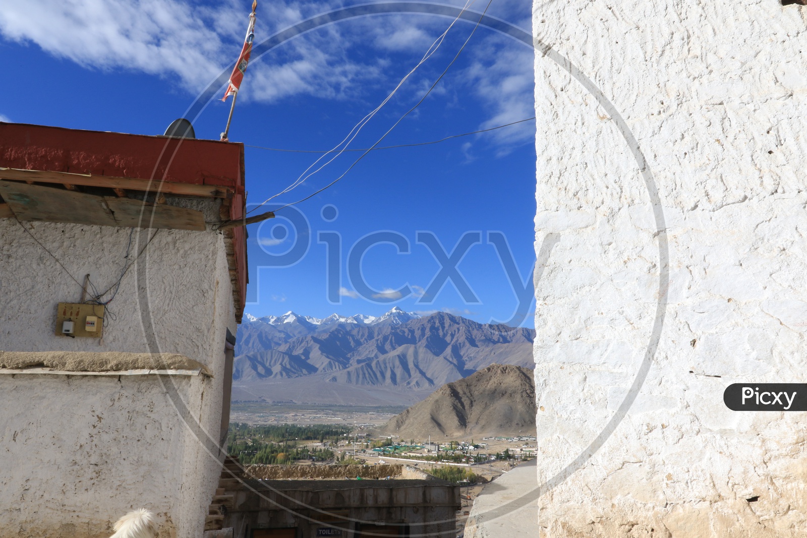 View of mountains at Leh