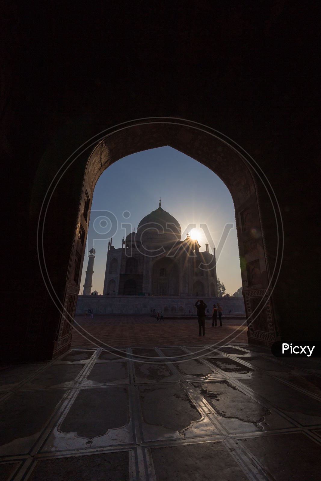 Taj Mahal view through an Arch