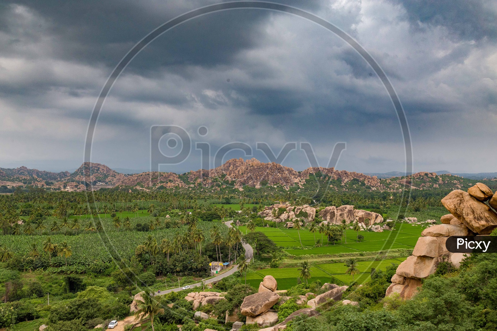 Landscape of Beautiful view of Hampi Nature