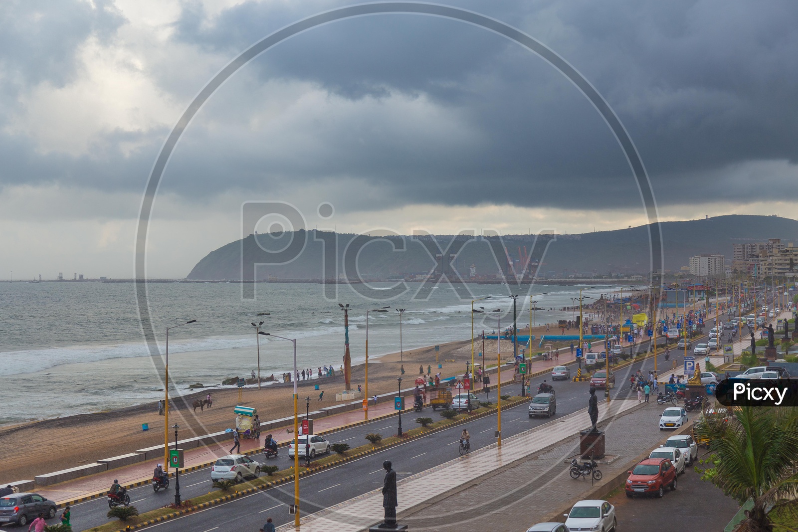 Vizag beach road and Dolphin's nose