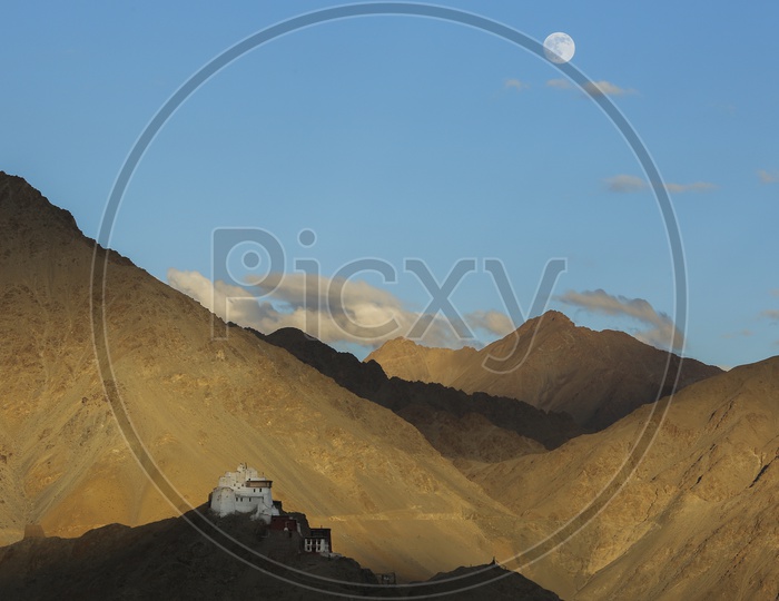 Landscape of beautiful mountains of leh