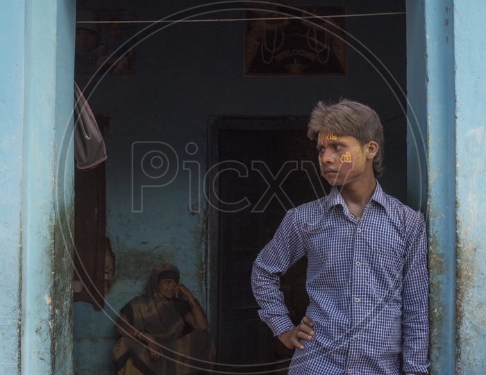 Local man standing by the door