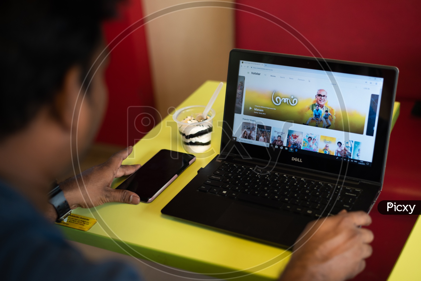 Indian Youth Searching Movies on Hotstar In  Laptop