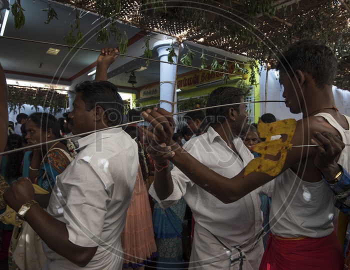 People at Festival of Kali Kaveripattinam