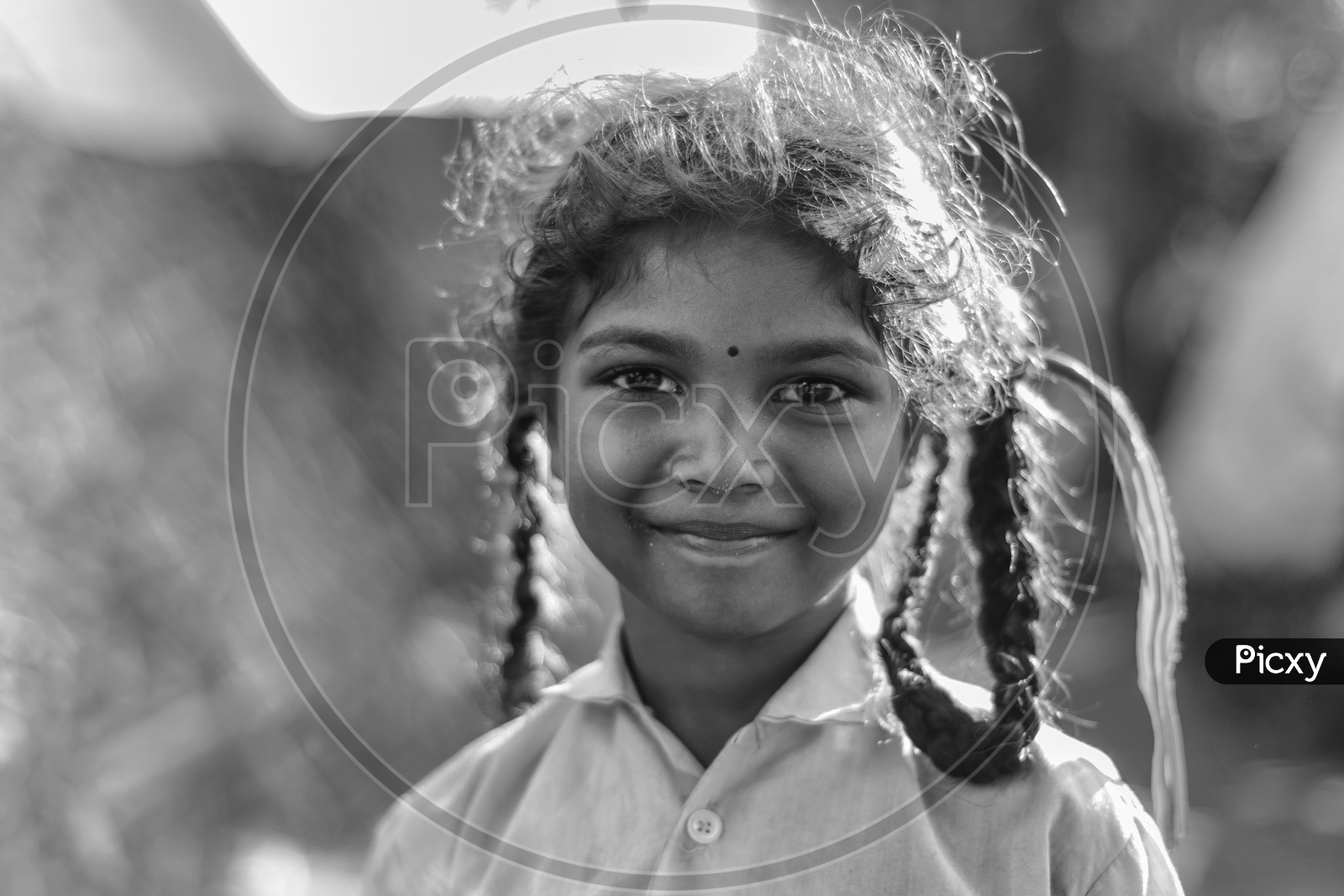 Portrait of Indian rural school kid