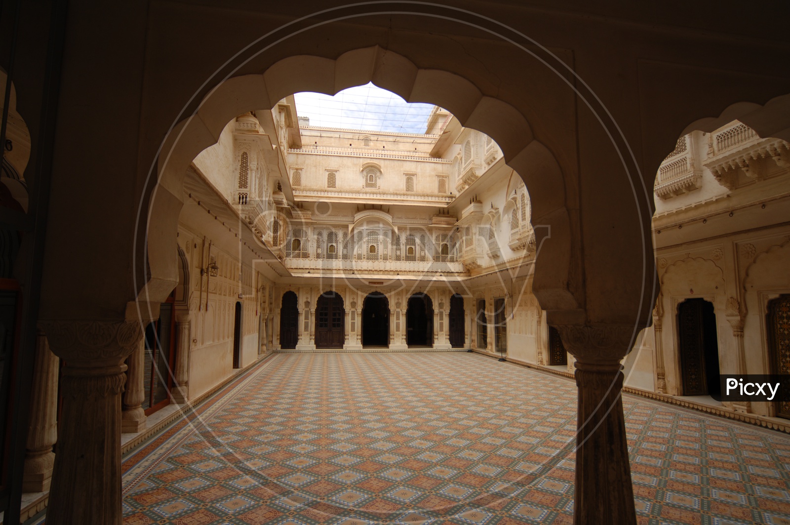 View of palace from inside