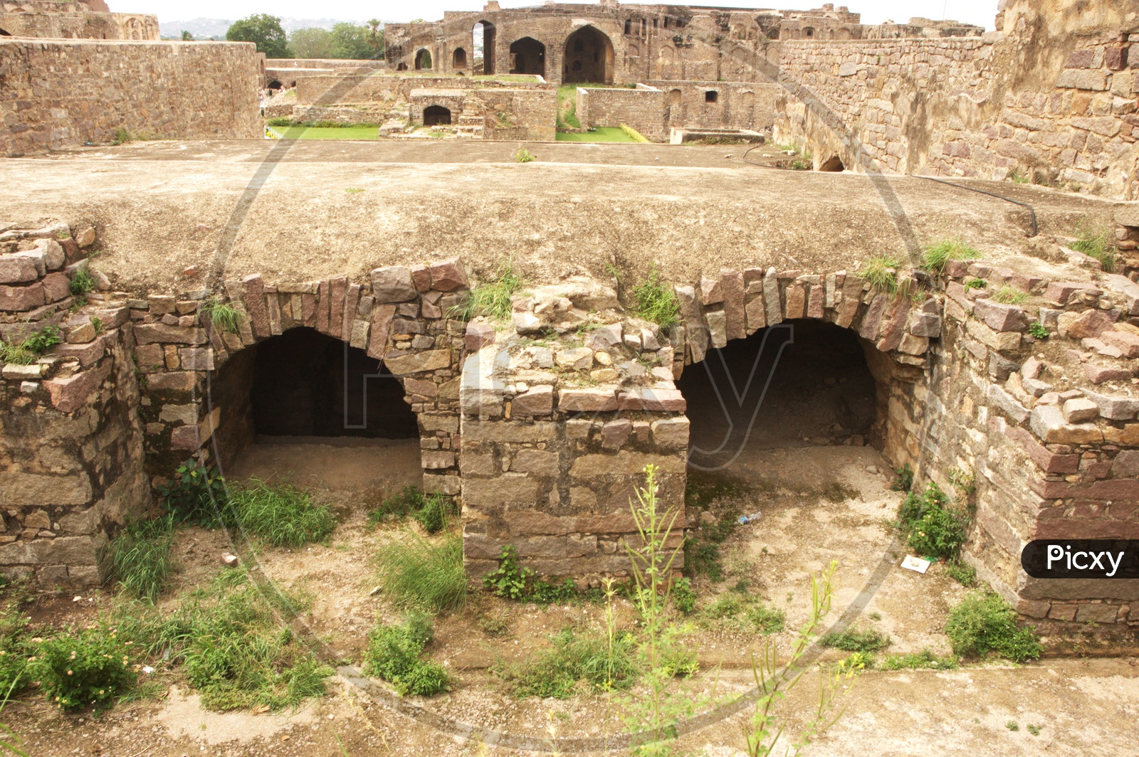 Historic architecture of Golkonda Fort in Hyderabad