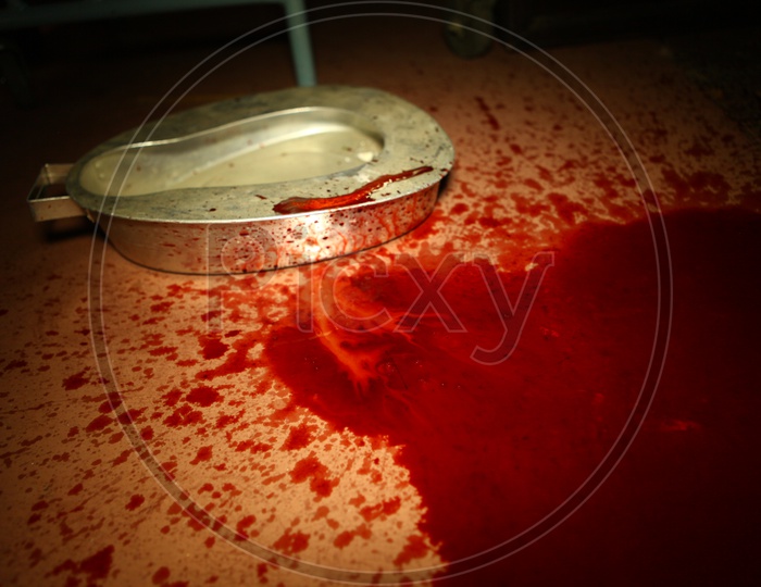Blood Texture in hospital scene