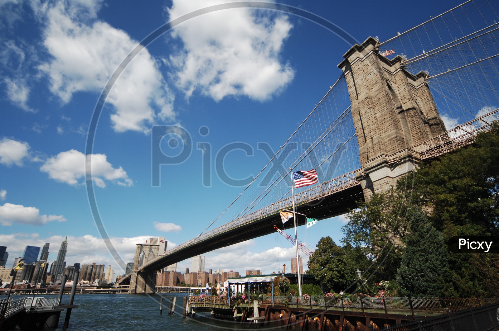Brooklyn bridge over the East river