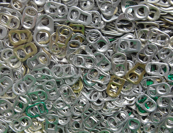 Texture or Patterns or Abstract Designs Formed By Piling The  Tin Can Opening Pins