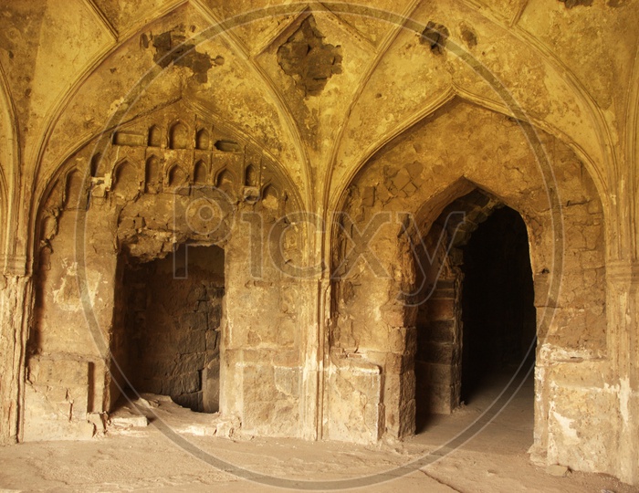 Beautiful Arches of Golkonda Fort in Hyderabad