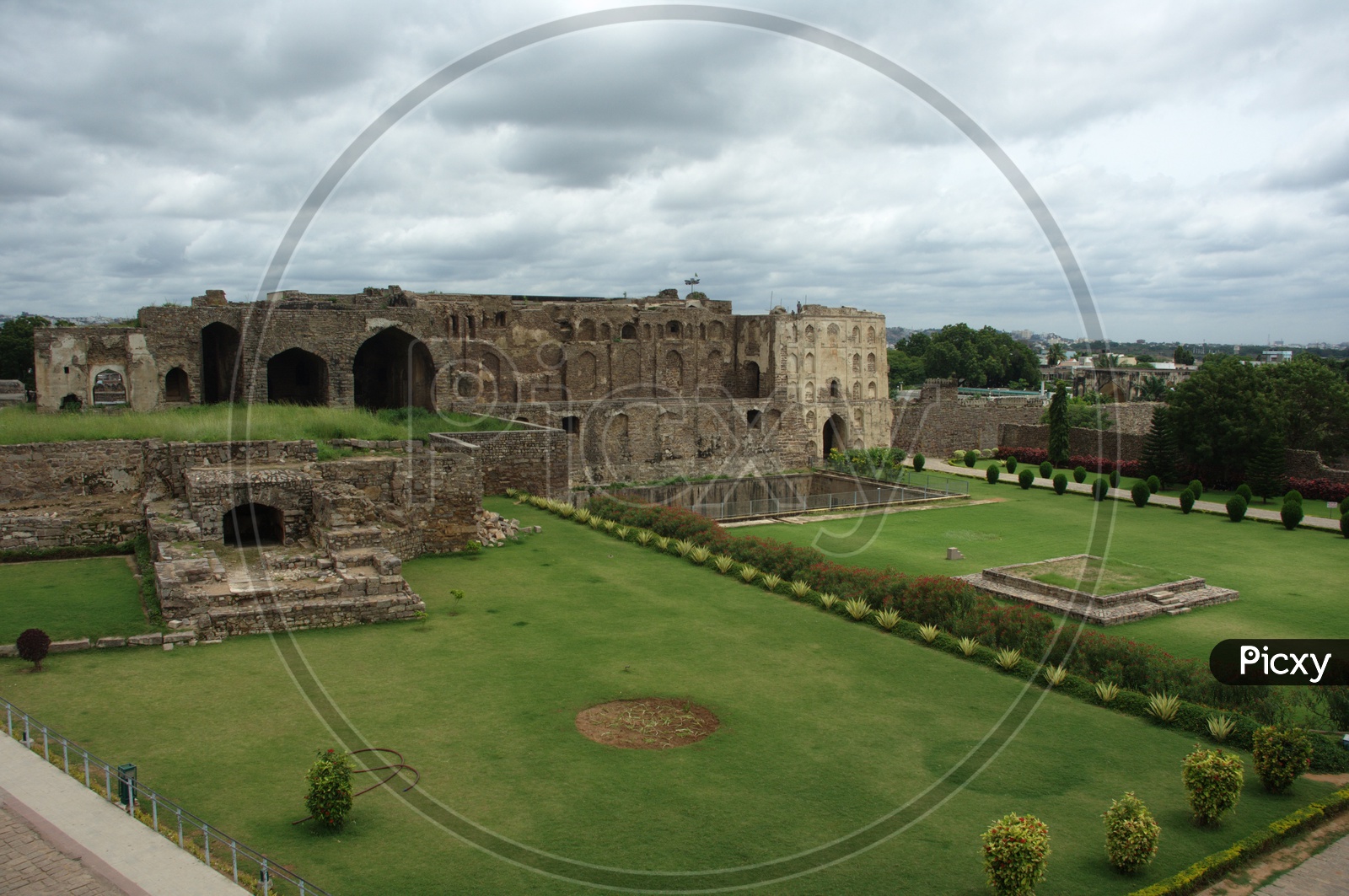 Image of Landscape view of Beautiful Golkonda Fort in Hyderabad ...