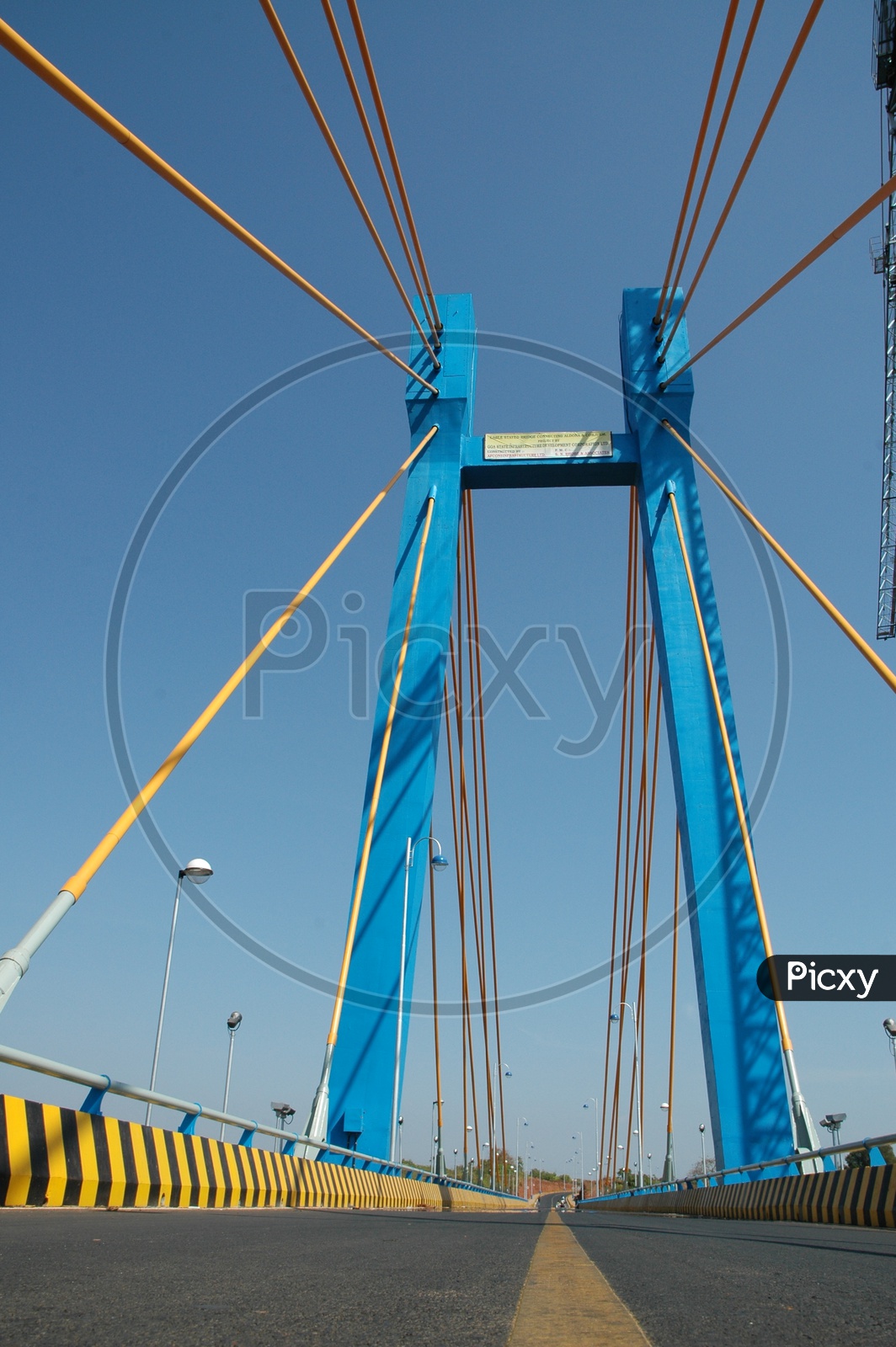 Infrastructure of Cable stayed bridge connecting Aldona and Corjuem