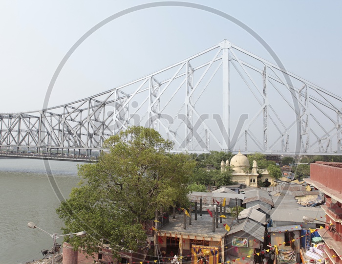 View of  Howrah Bridge from a house stay