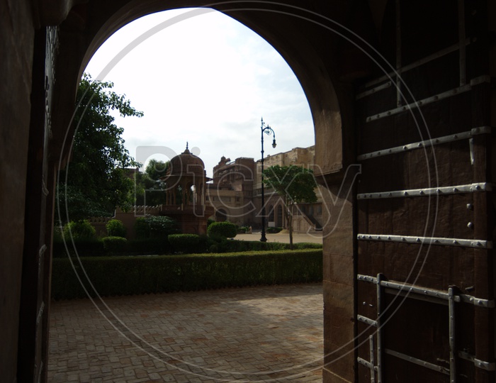 An arch entrance at Junagarh fort