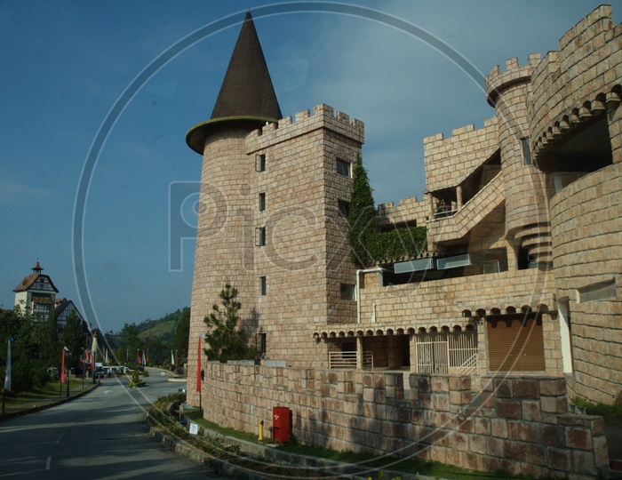 Berjaya hills resort with French-themed village buildings