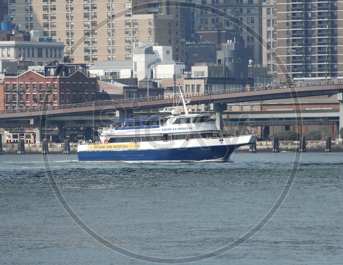 American Princess Water Taxi ship on the sea