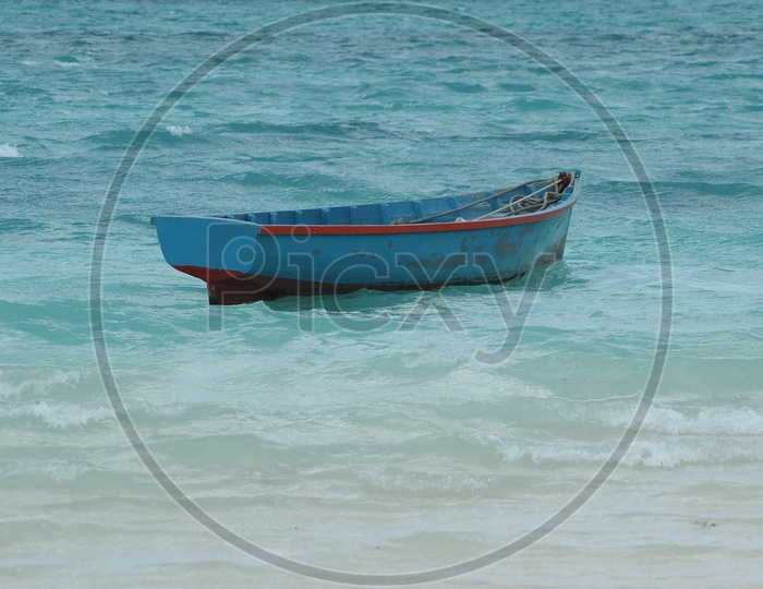 Fisherman Sailing Boats In  a Sea