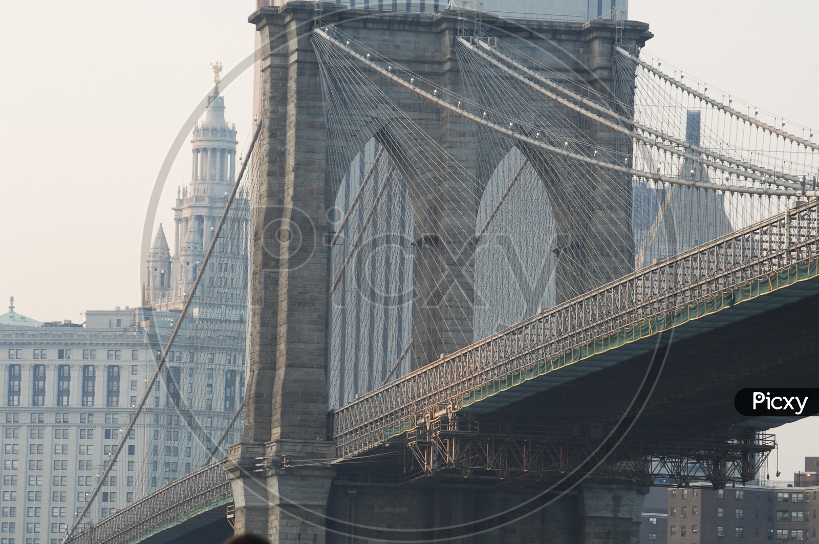 Beautiful view of Brooklyn bridge in New York City