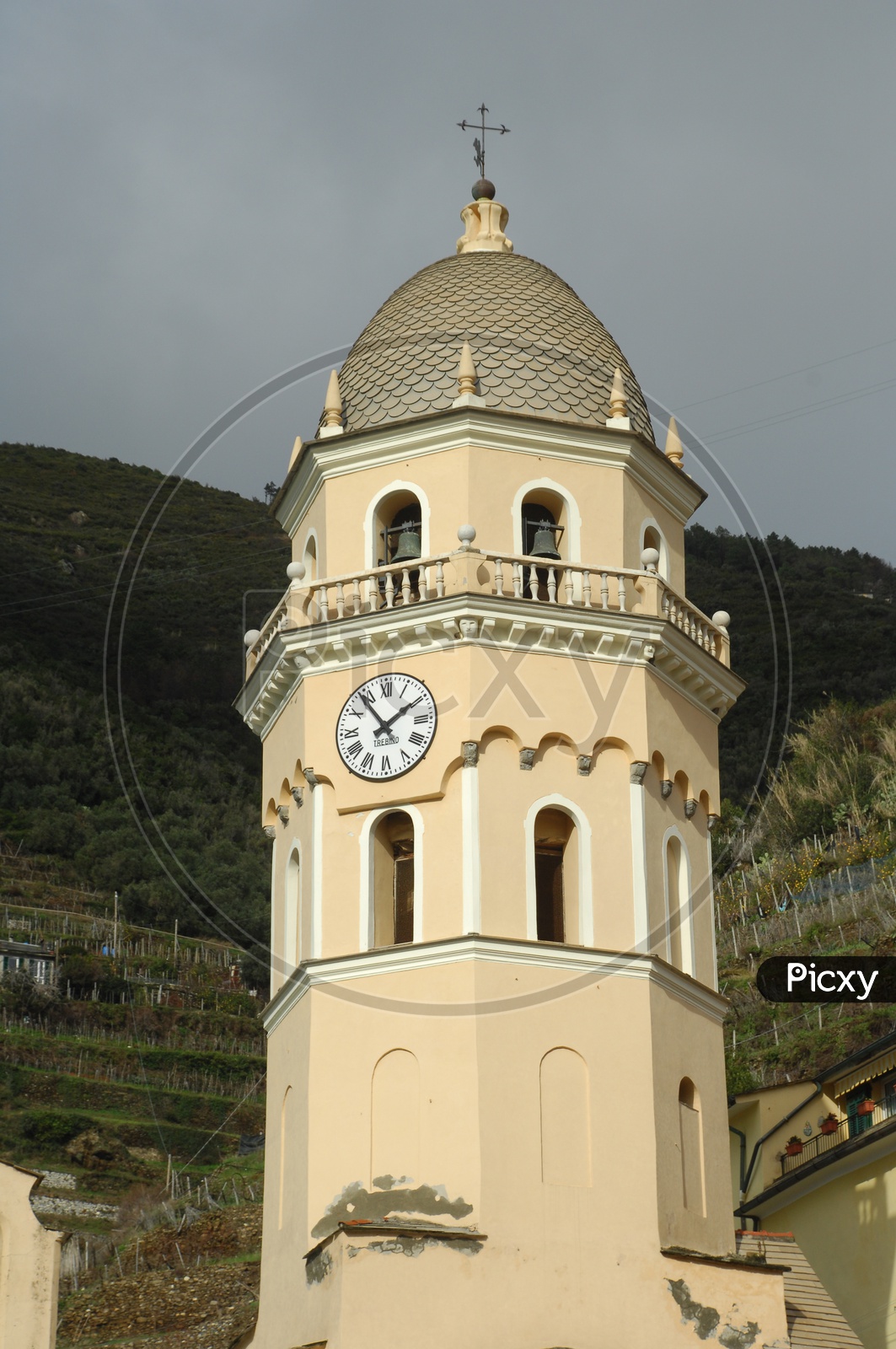 Clock tower at The Pearl Of Cinque Terre - Vernazza