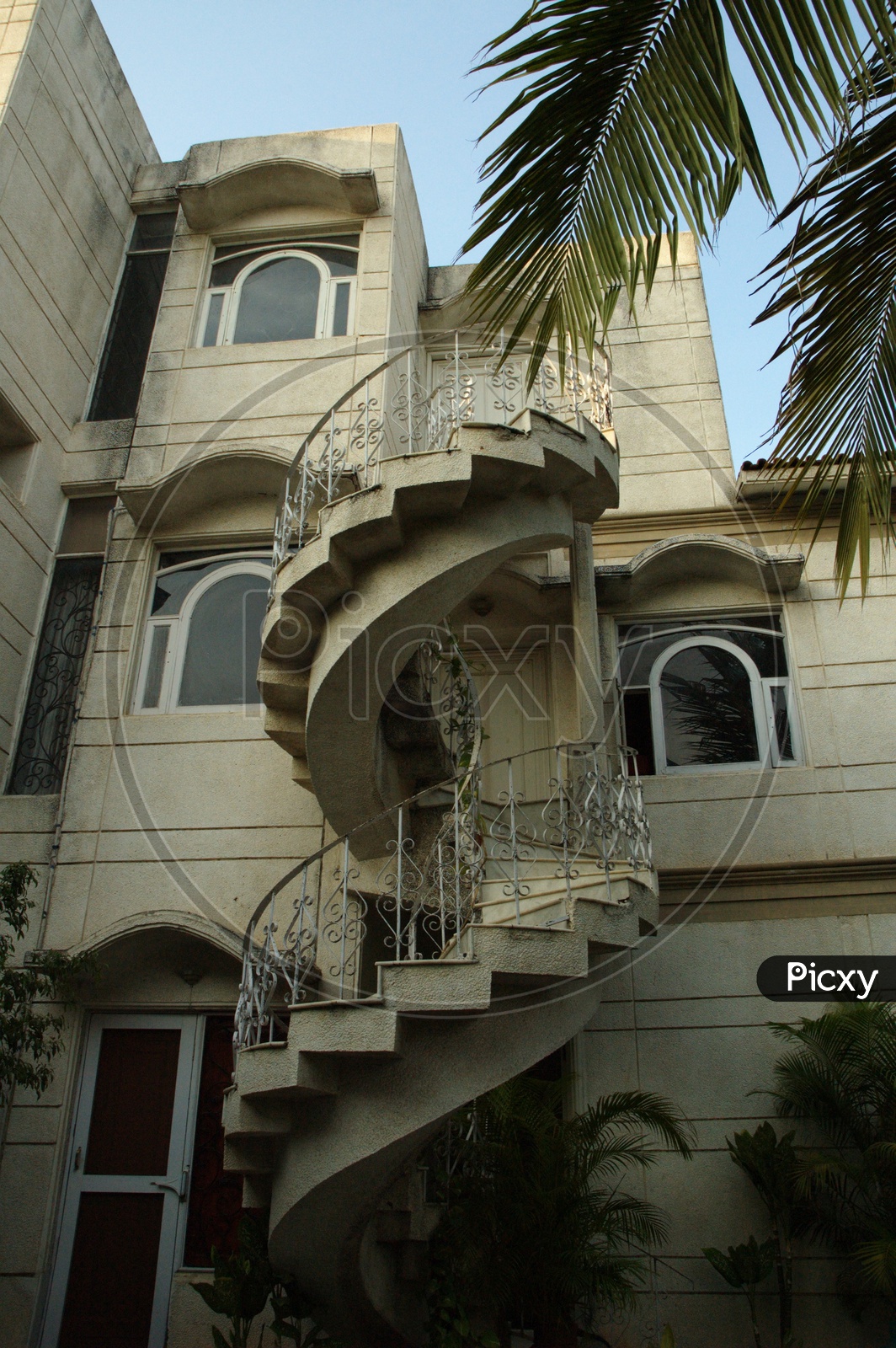 Spiral Staircase outside a building