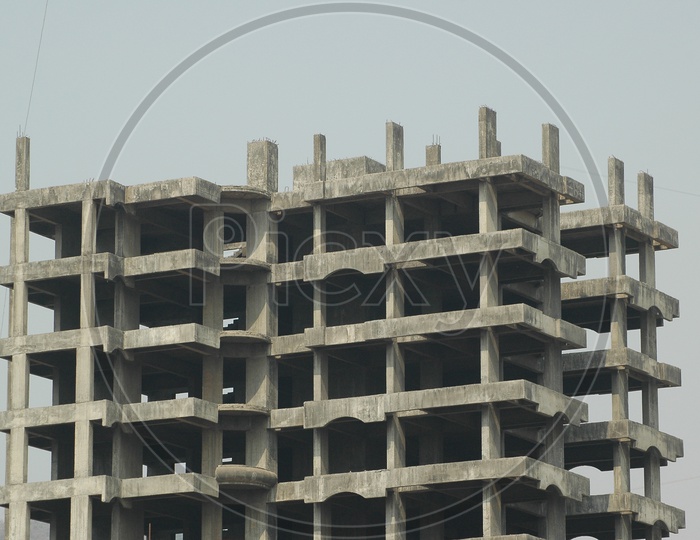 A high rise building under construction