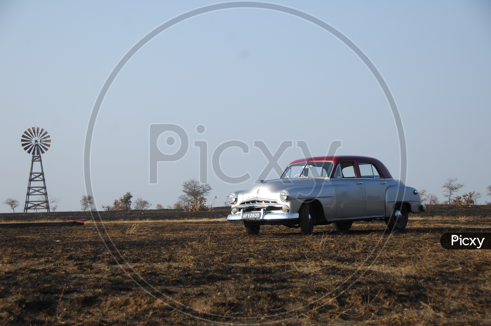 A Vintage Car on a Ground For Display