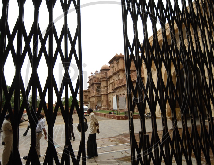 Iron security gates at Junagarh fort