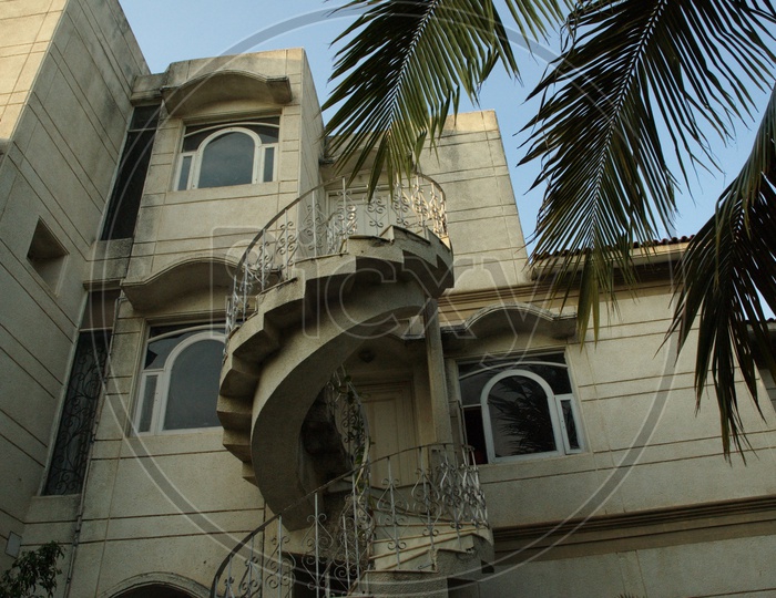 Spiral Staircase outside a building