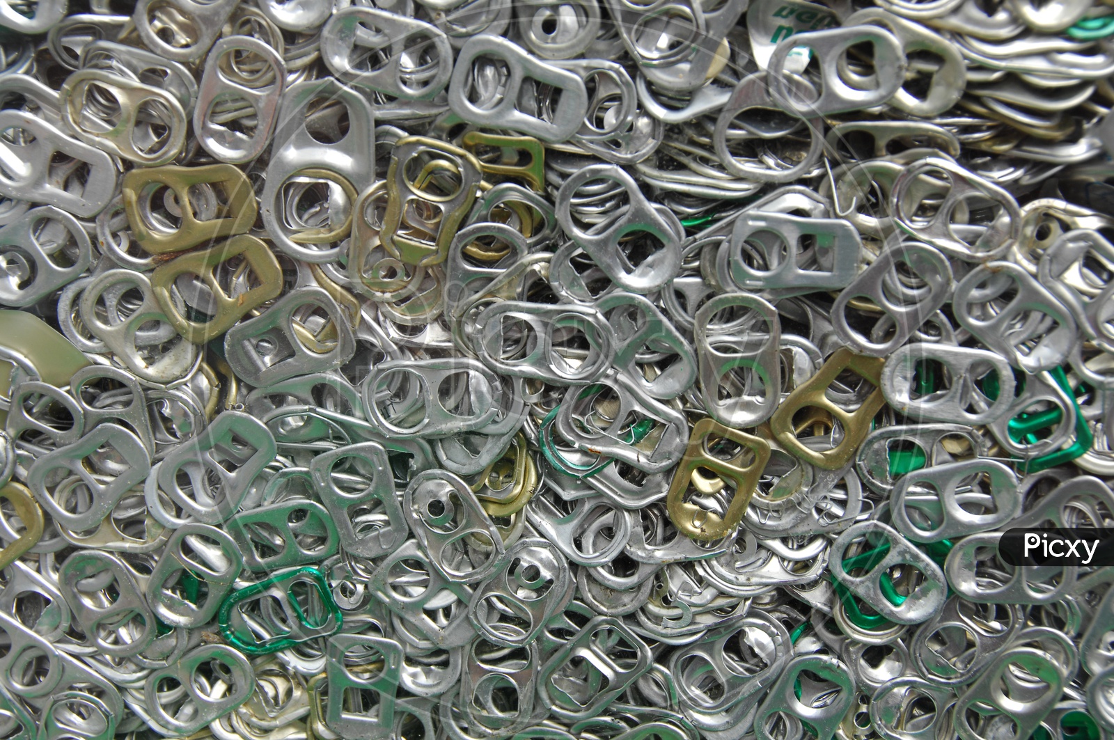 Texture or Patterns or Abstract Designs Formed By Piling The  Tin Can Opening Pins