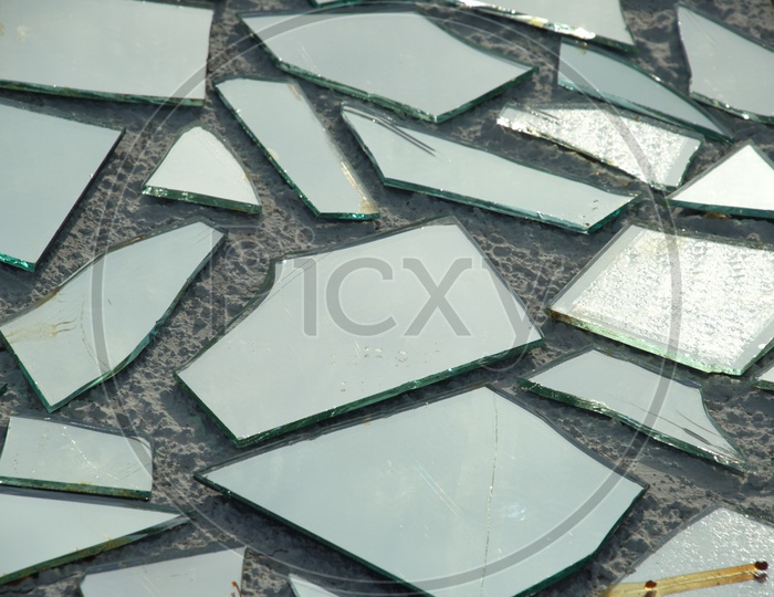 Broken Glass Pieces