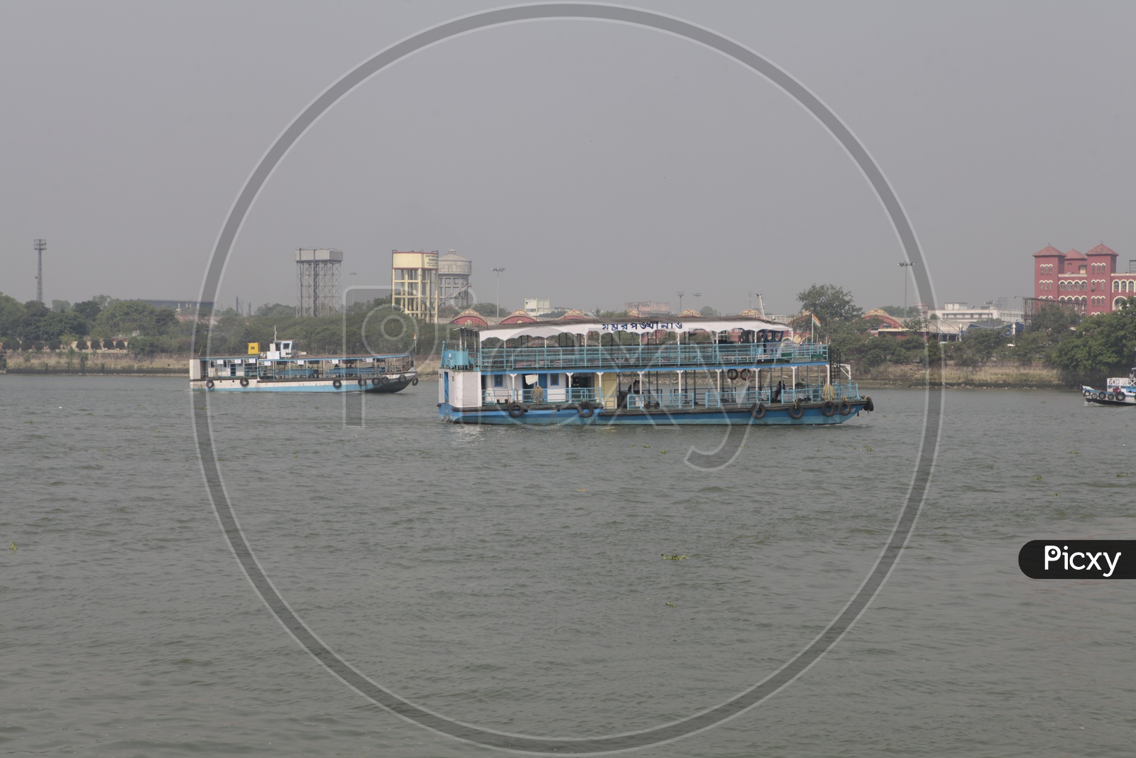 Boats sailing in Kolkata