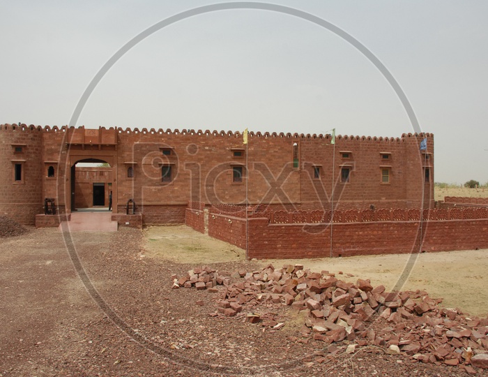 A fort built with bricks