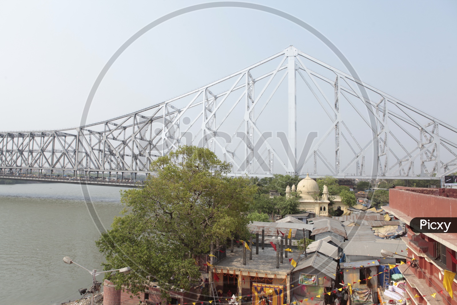 View of  Howrah Bridge from a house stay