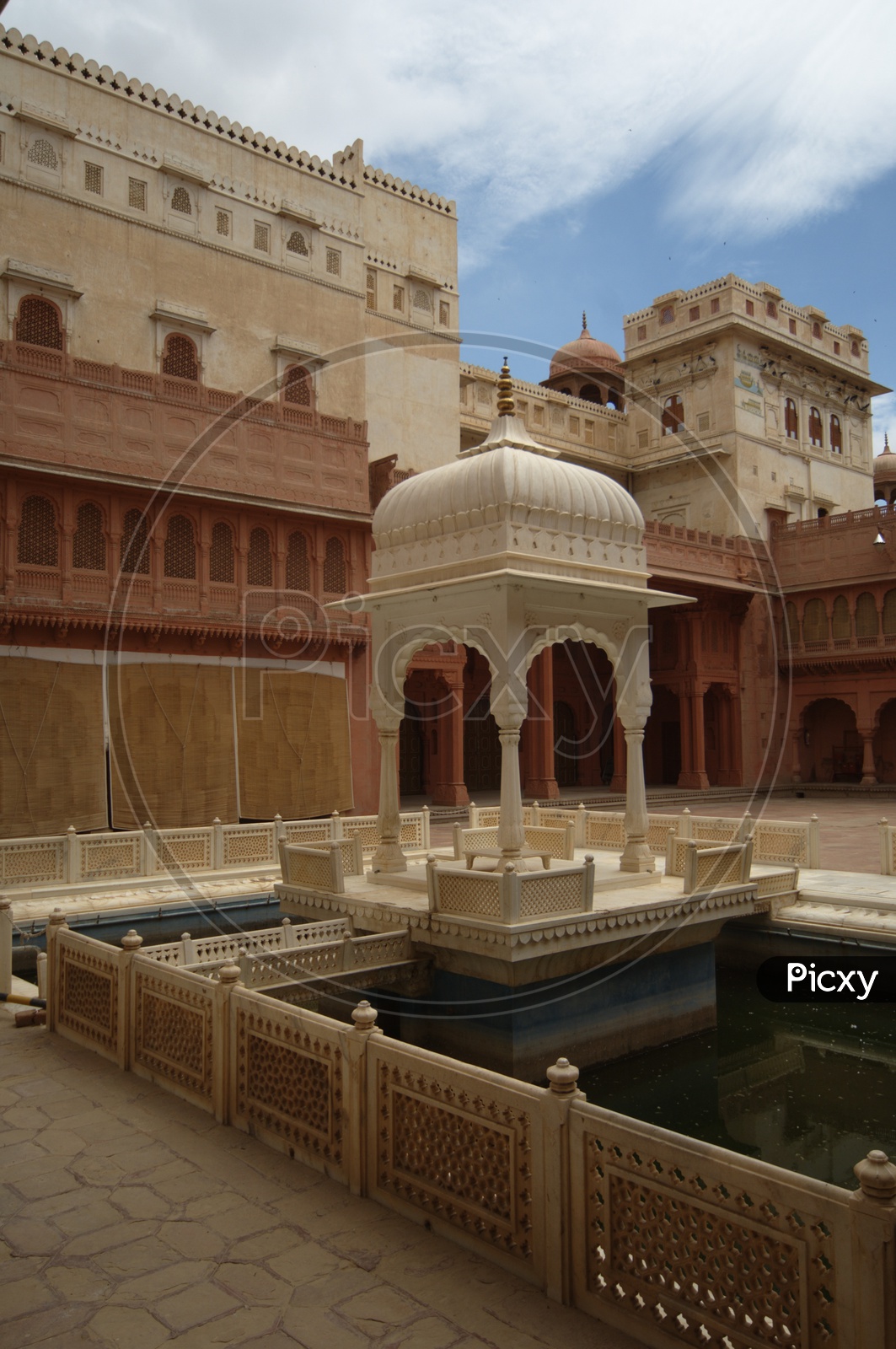 A small pool in a court at Junagarh fort