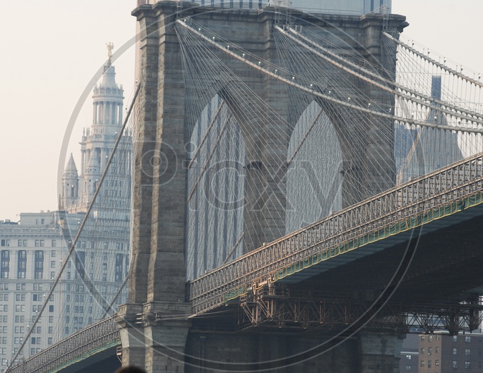 Beautiful view of Brooklyn bridge in New York City