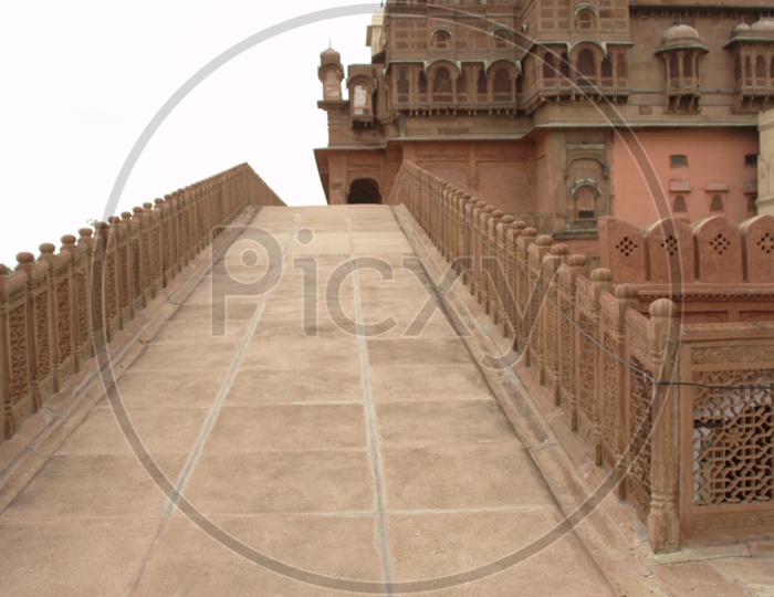 Walkway at Junagarh fort architecture