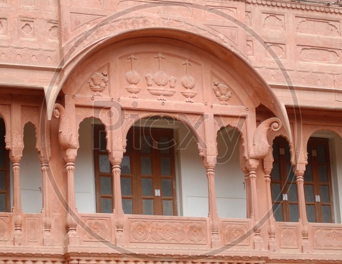 Red sandstone architecture of Junagarh fort