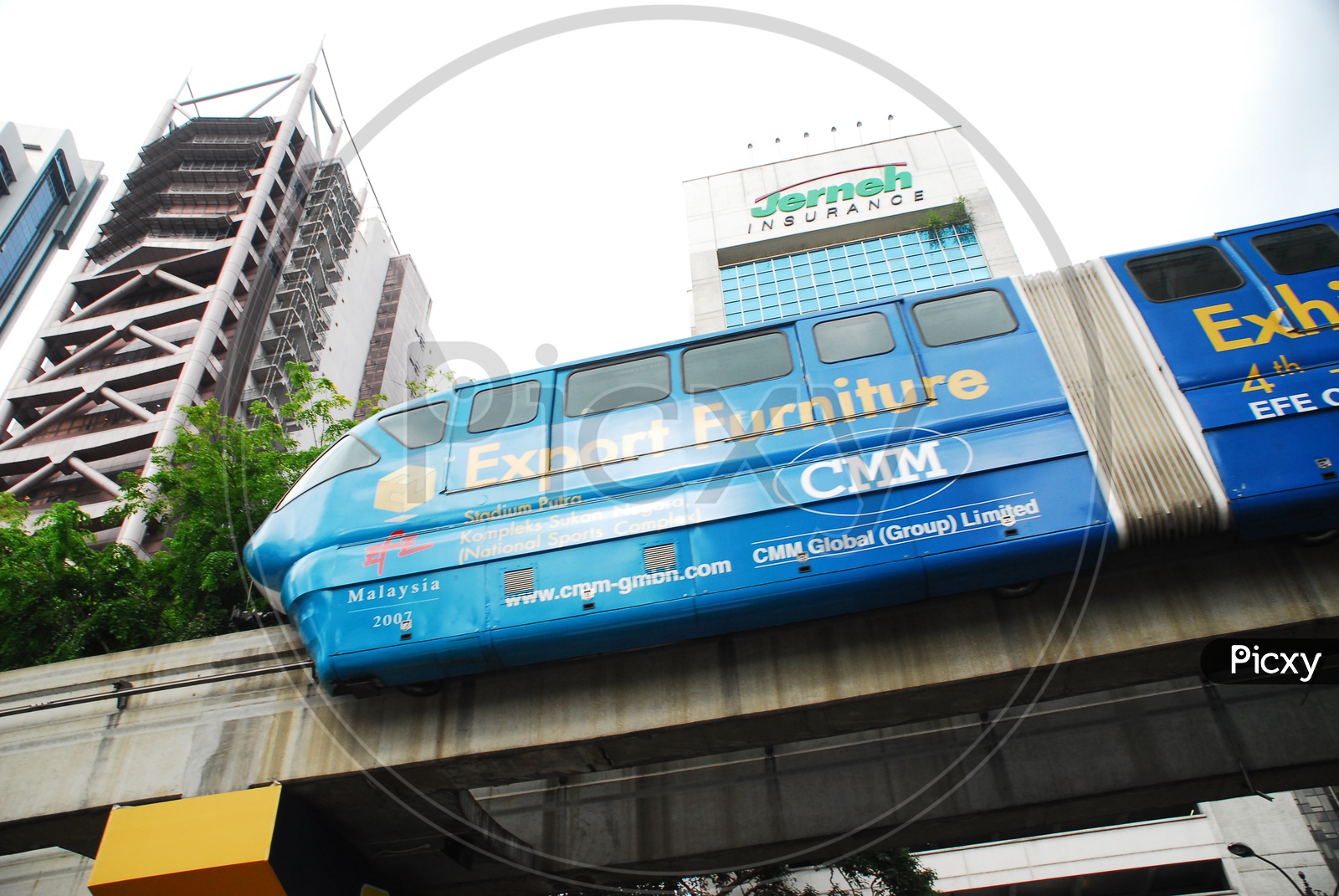 KL Monorail with Jerneh Insurance building in background
