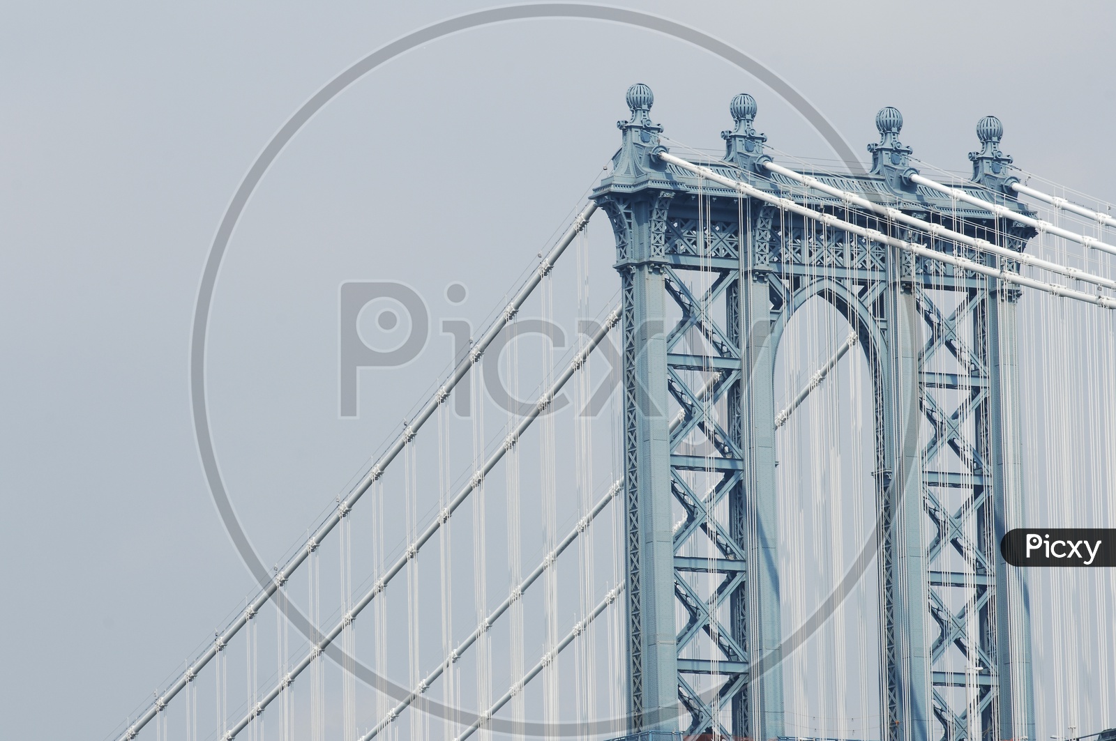 Beautiful view of Manhattan  bridge in New York City