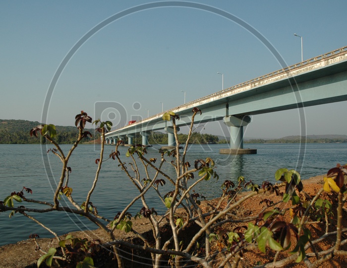 Mandovi bridge over the Mandovi river